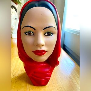 Vintage Arab chalk ware bust